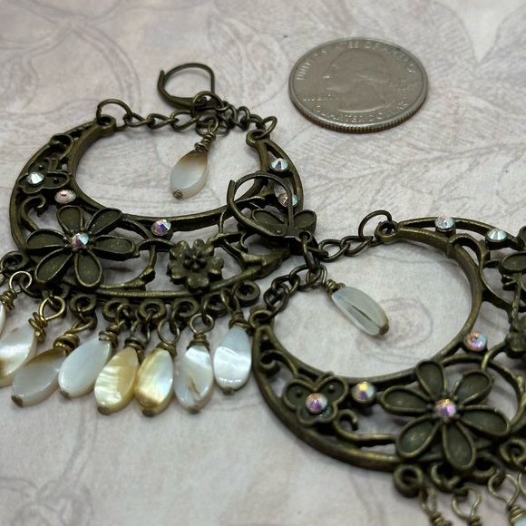 NEW - Handmade - Oversized Hoop Earrings - Picture 8 of 10
